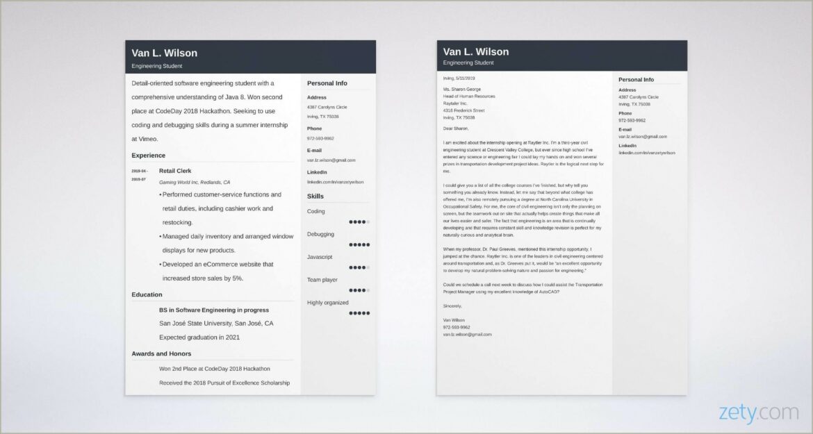 Electrical Engineering Co Op Sample Resume