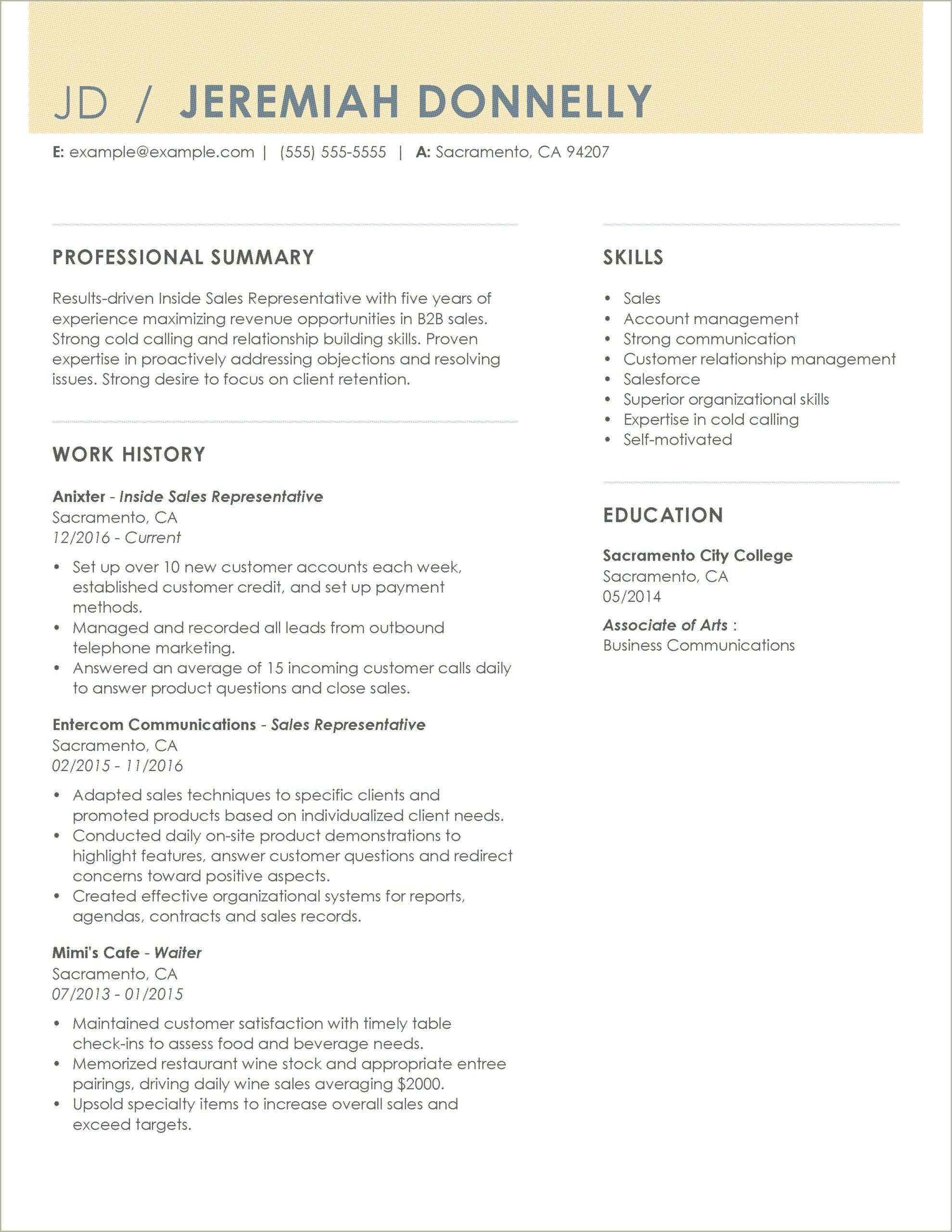 Electronic Sales Associate Job Description Resume