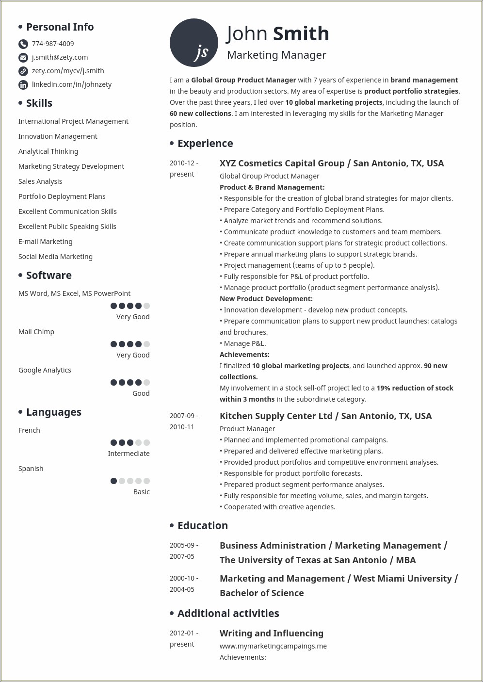 Elementary School Course Of Study For Resume