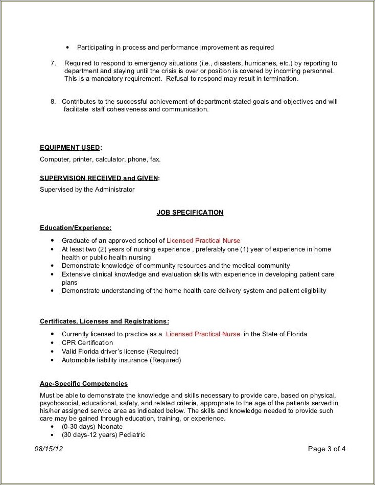 Eligibility Coordinatoe Job Description For Resume