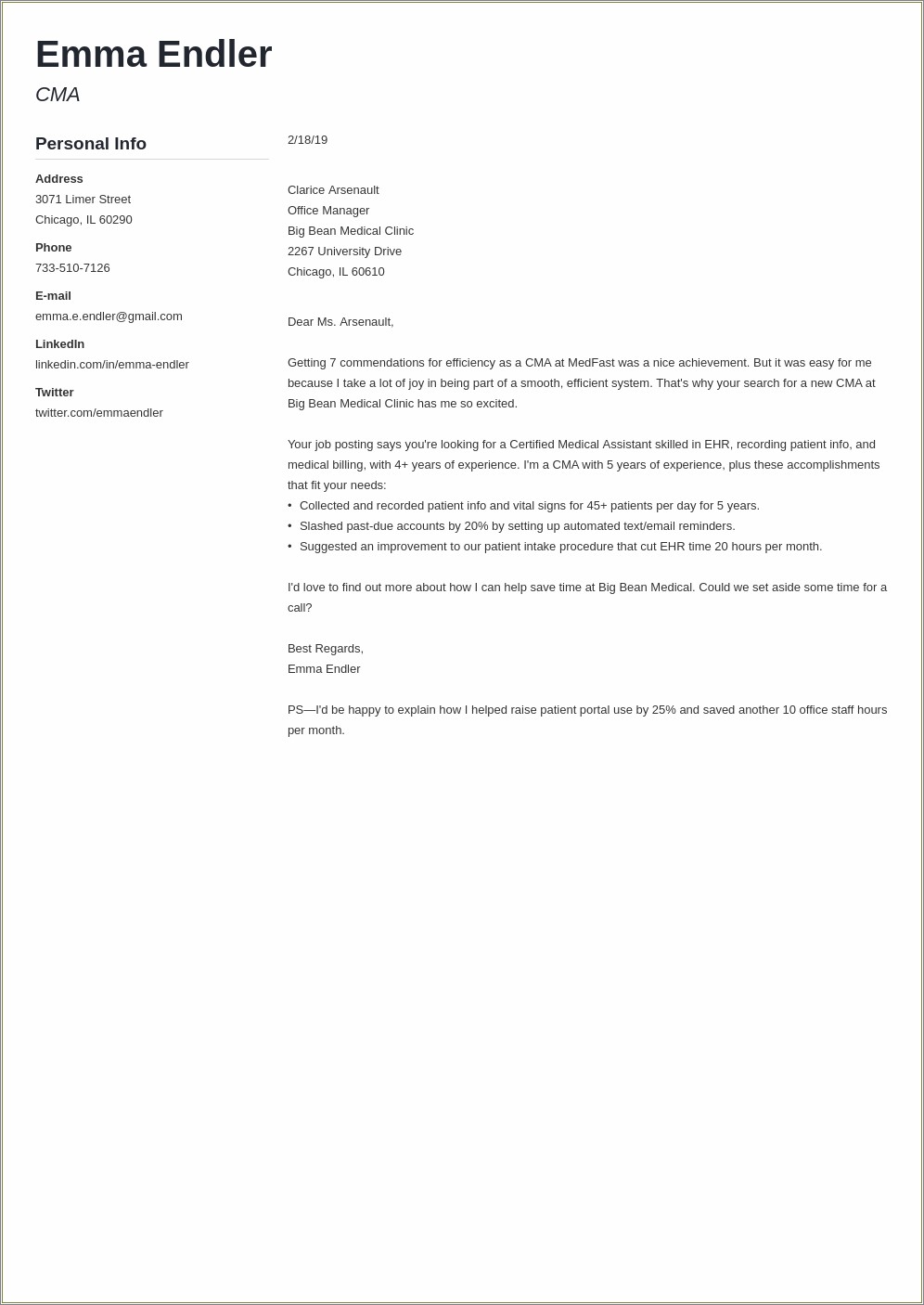 Email Cover Letter Sample With Attached Resume Pdf