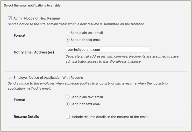 Email For Sending Resume For Job