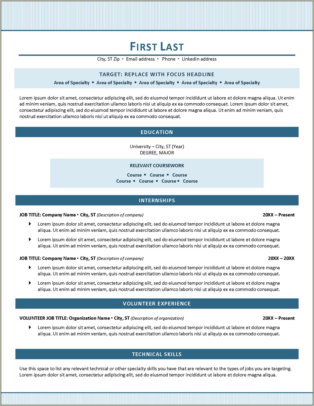 Email Resume Template For College Students