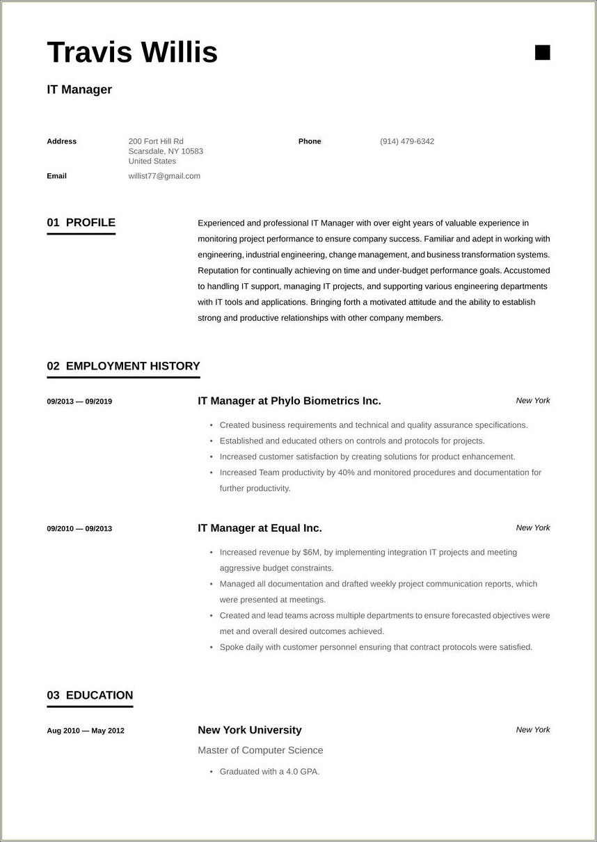 Email With Resume For Job Application