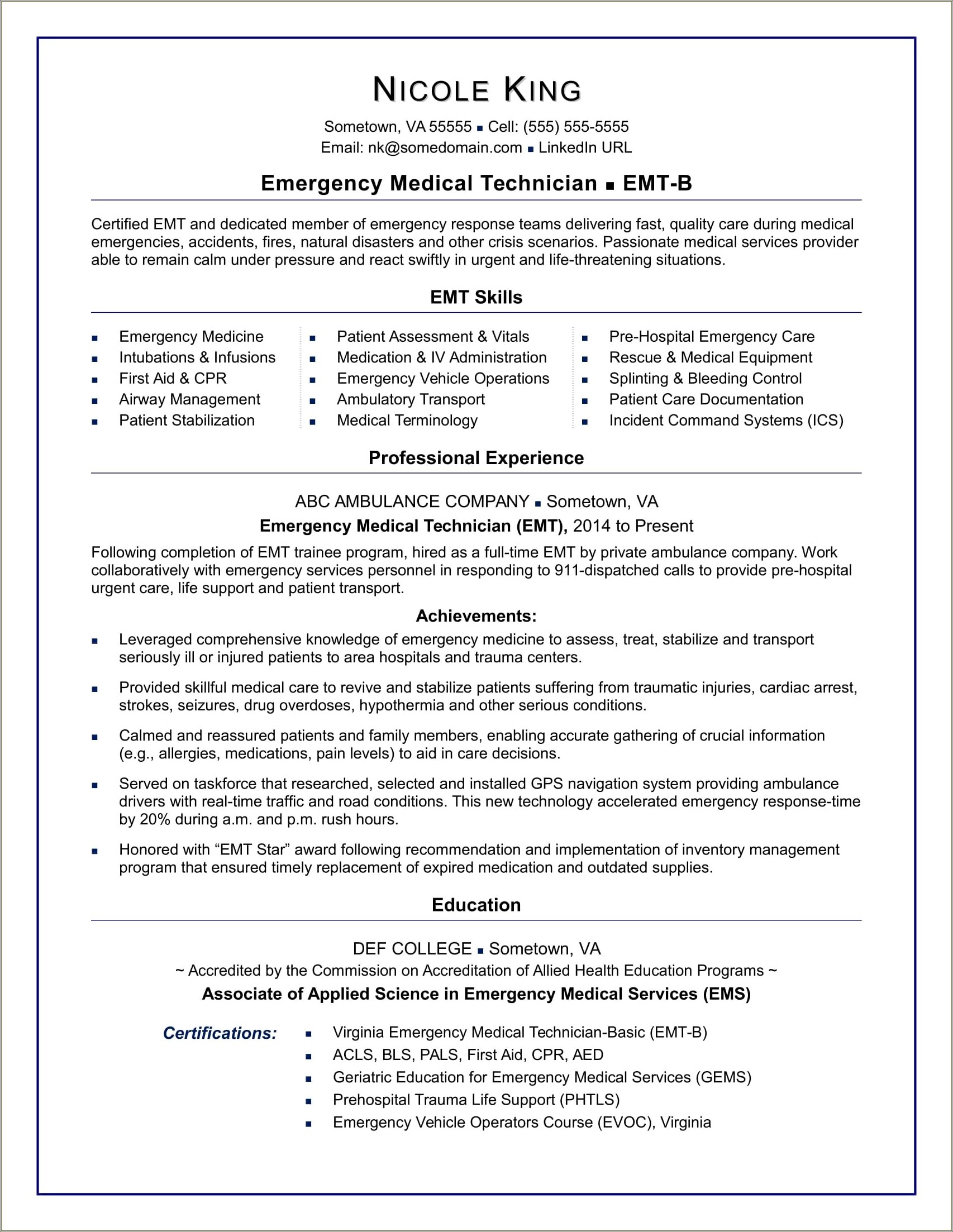 Emergency Management Resumes And Cover Letters