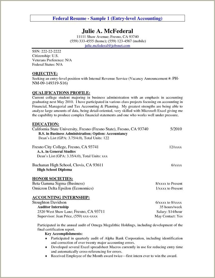 Entry Level Business Administration Resume Objectives