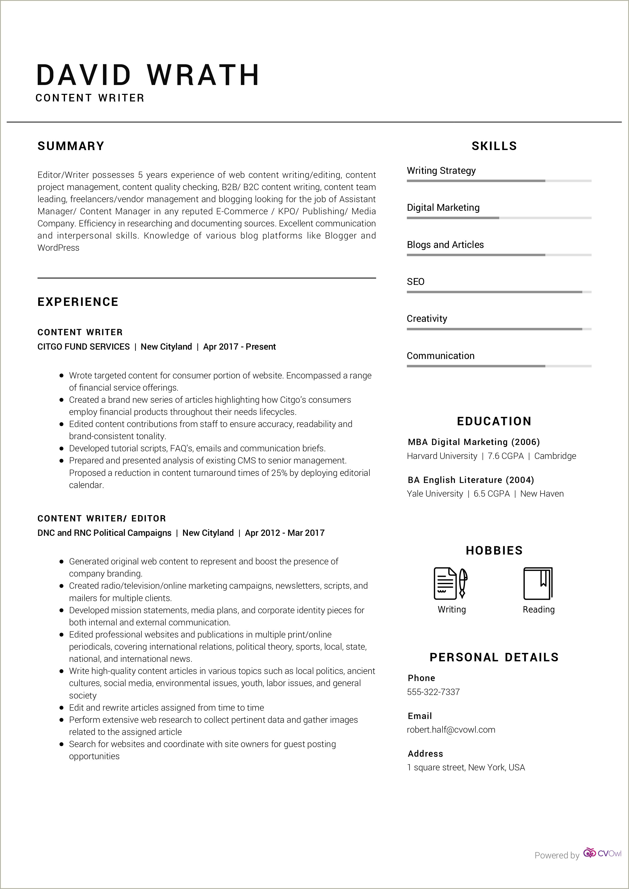 Entry Level Cyber Security Summary For Resume