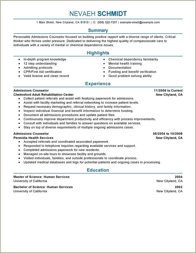 Entry Level Human Services Resume Objective