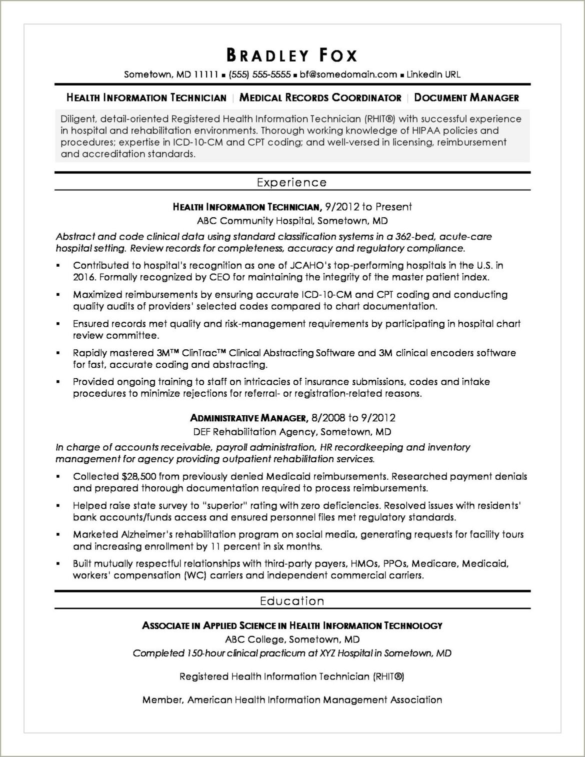 Entry Level Objective For Resume Information Technology