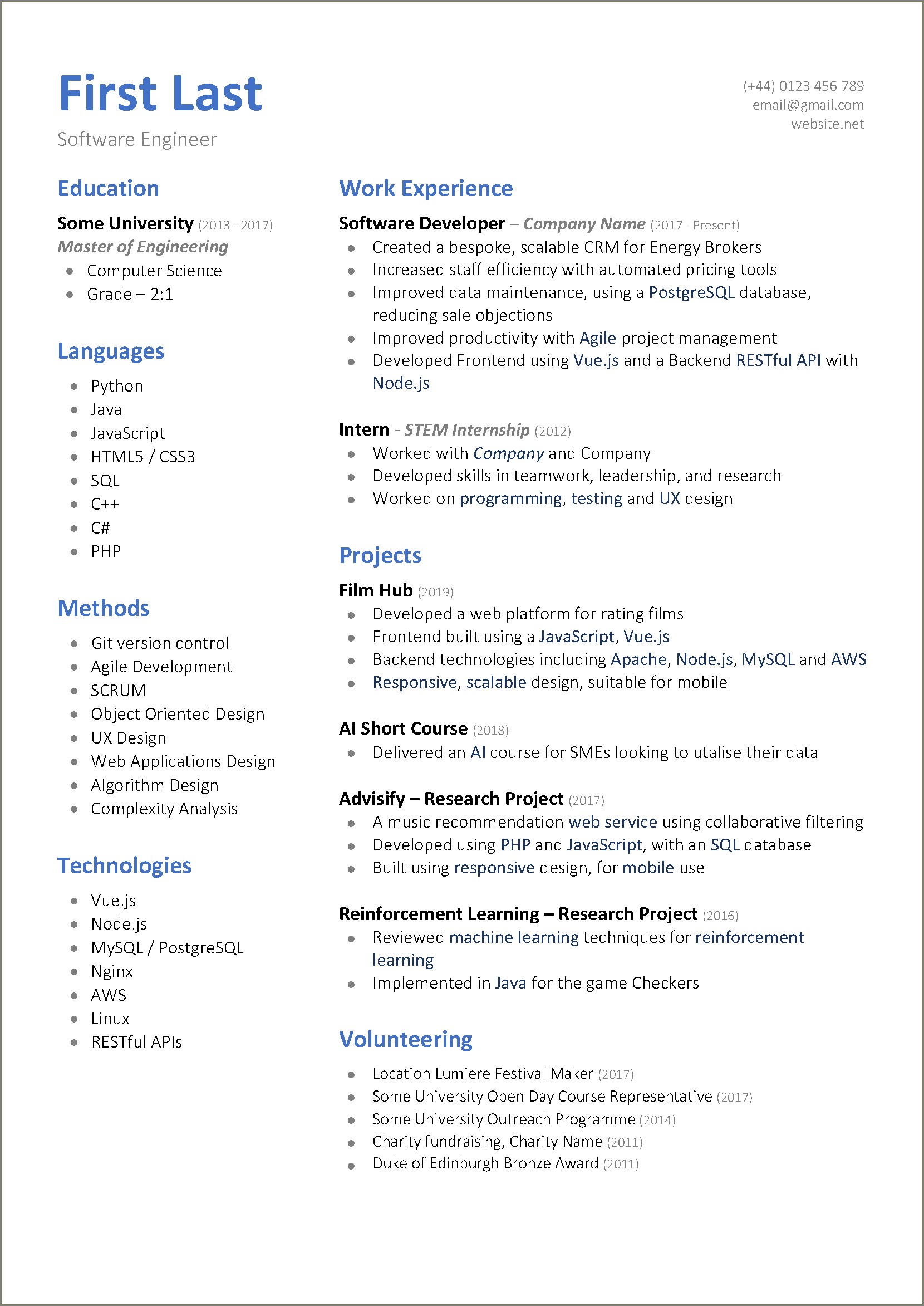 Entry Level Programmer Resume Summary Samples
