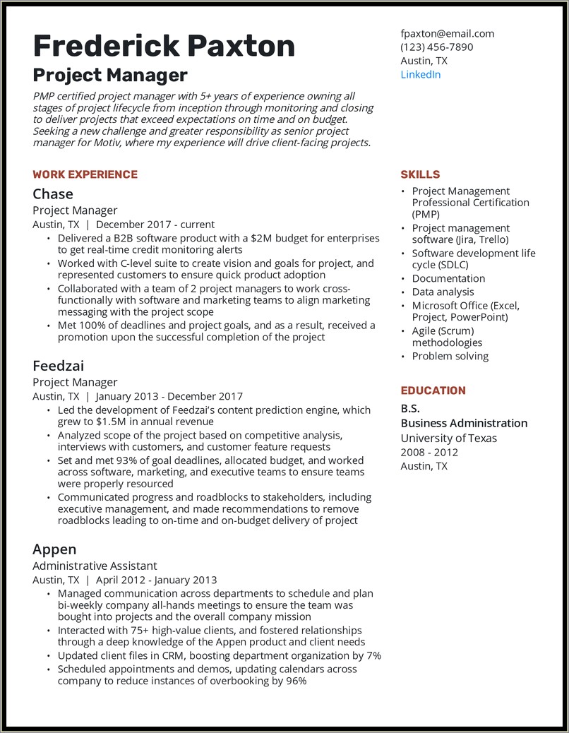 Entry Level Project Coordinator Resume Objective