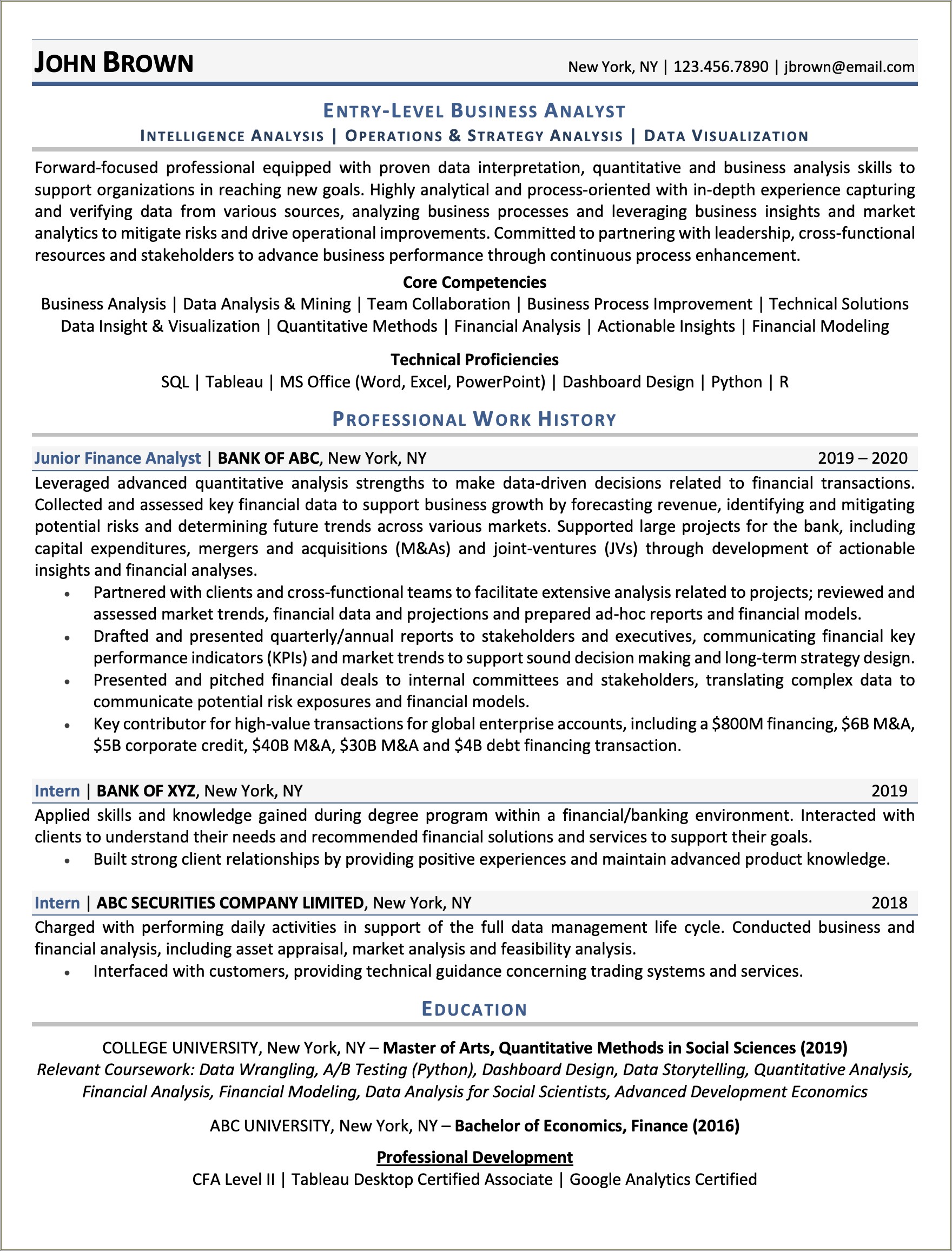 Entry Level Resume Examples Customer Service