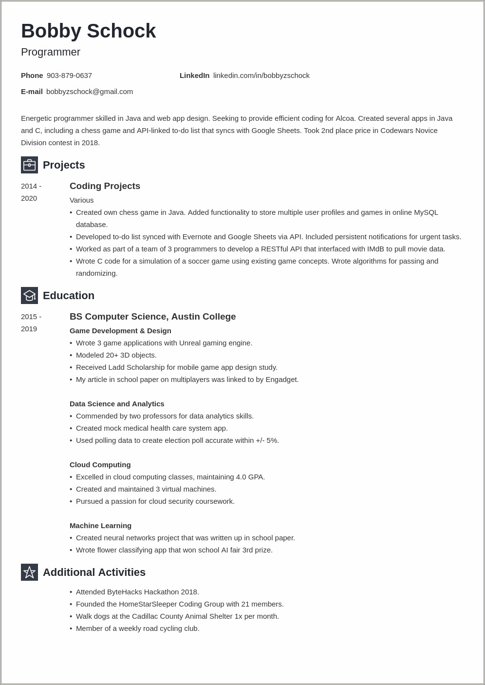 Entry Level Resume Examples No Experience