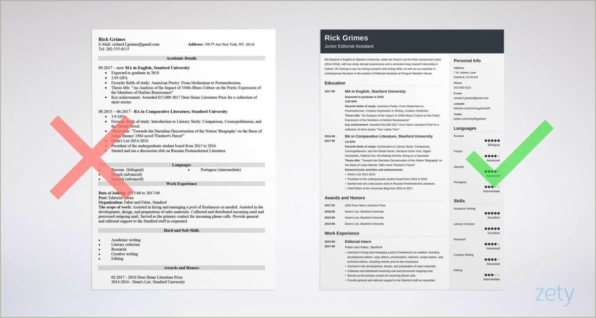 Entry Level Resume No Experience Template