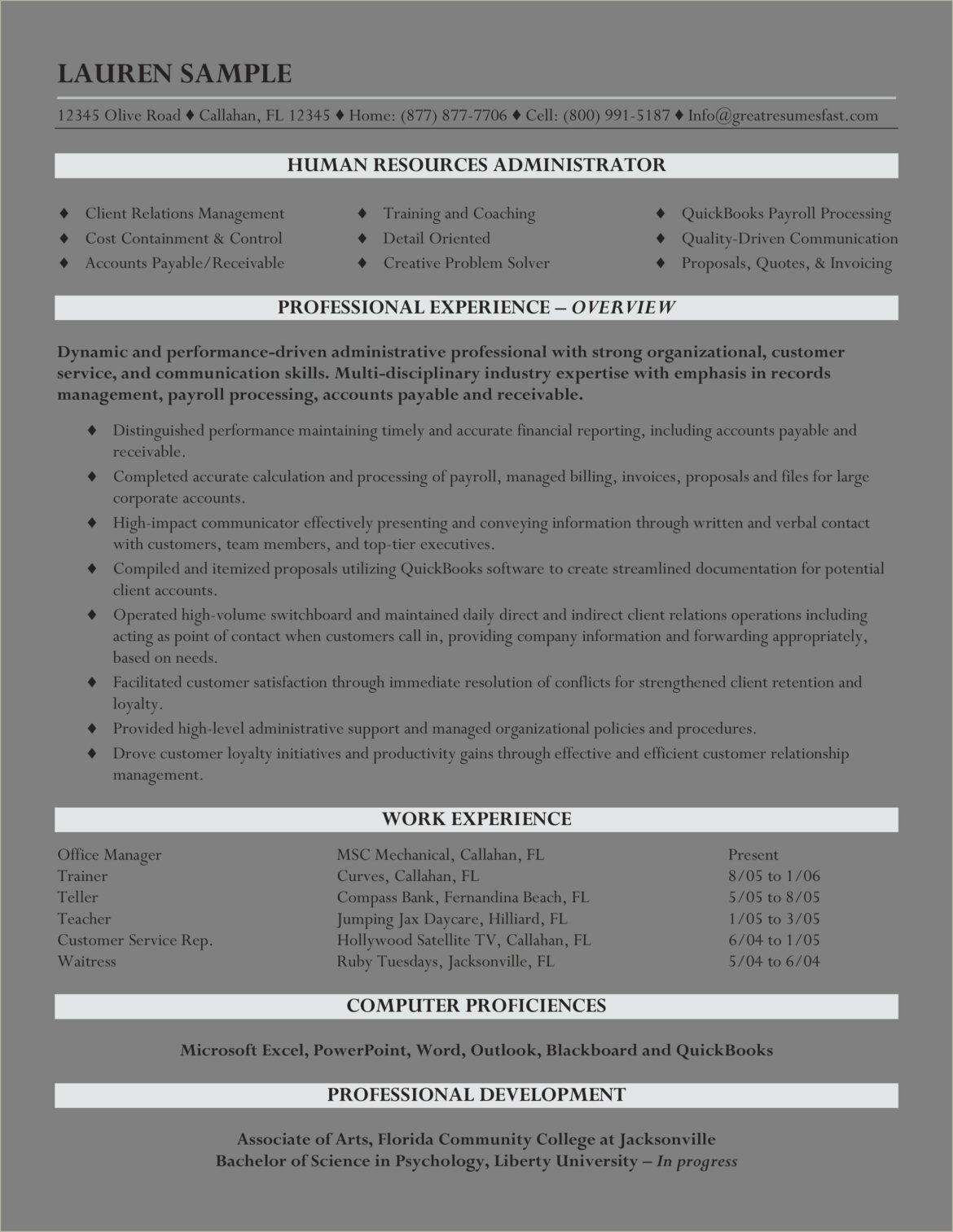 Entry Level Resume Samples For Customer Service