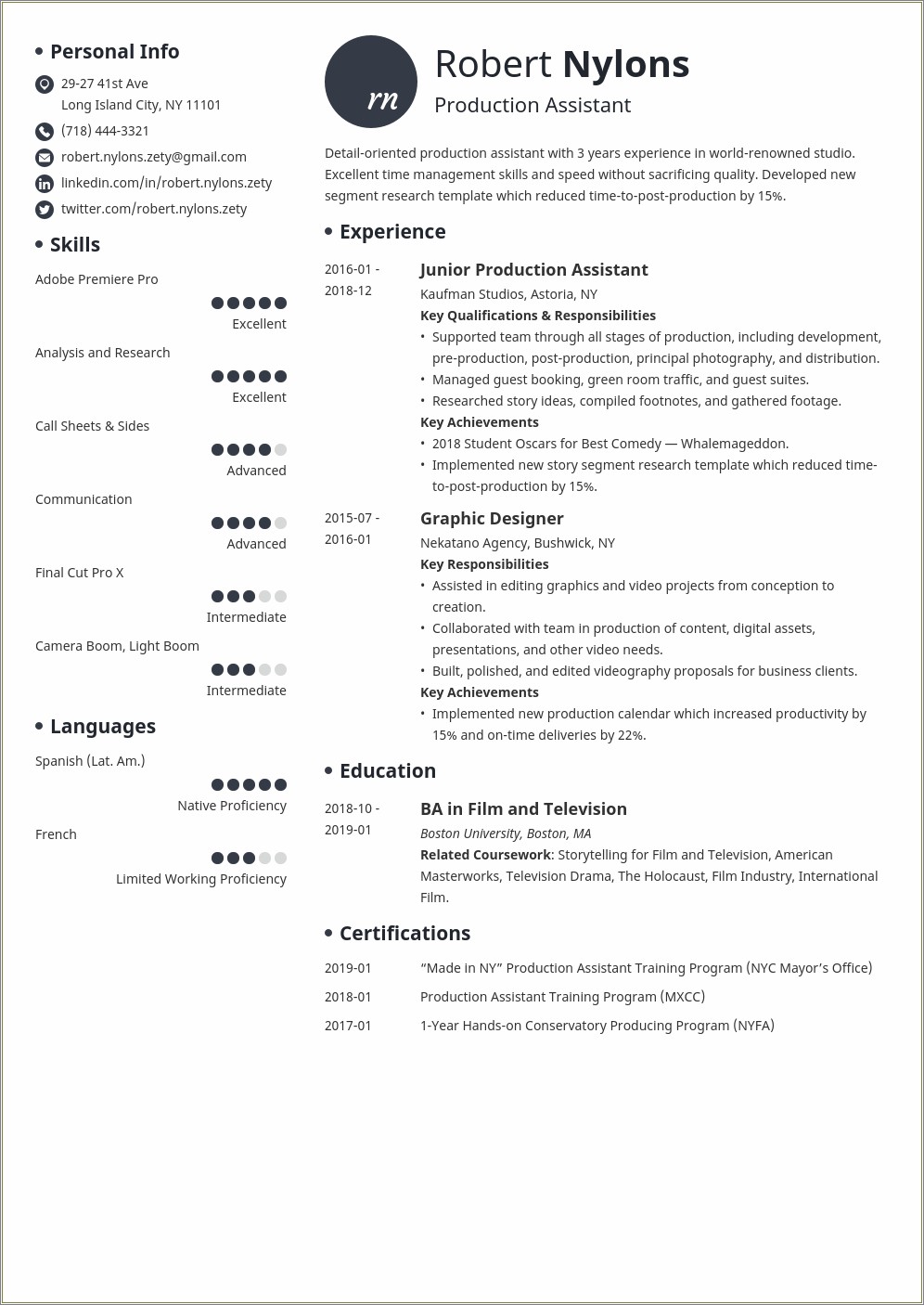 Entry Level Seo Resume Examples 2017