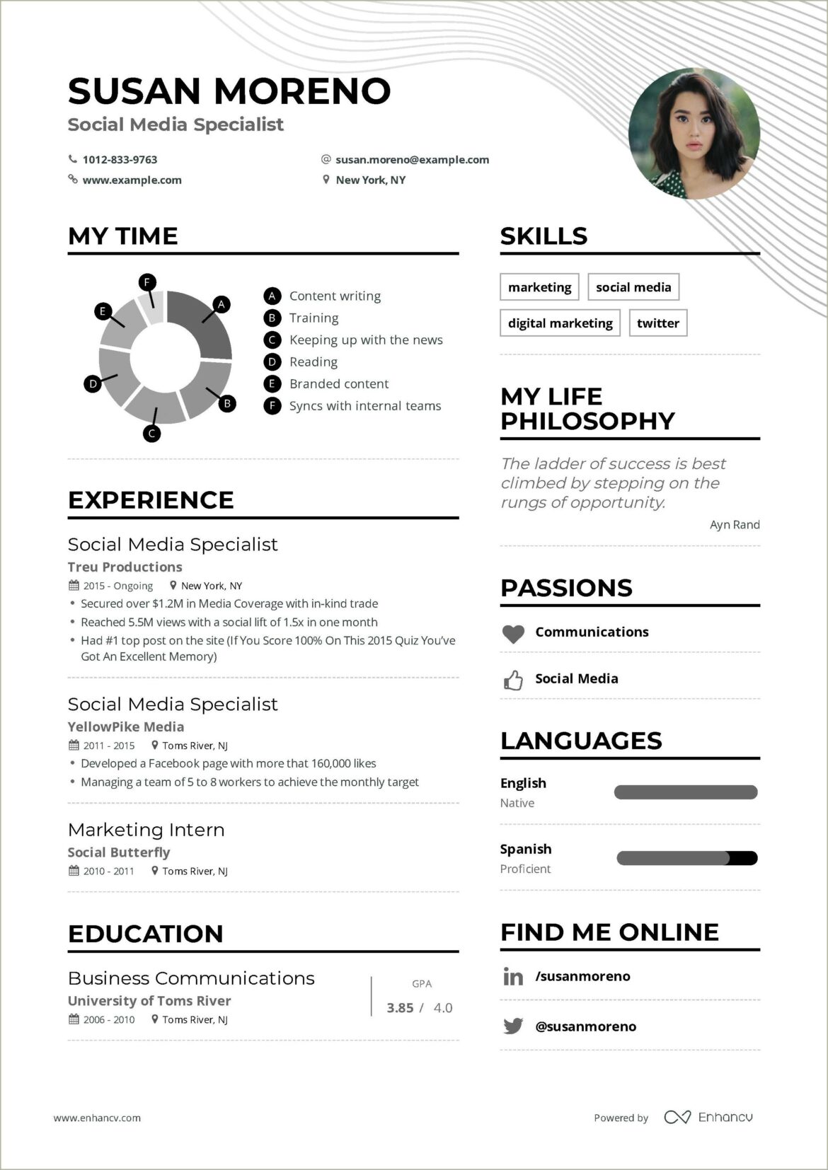 Entry Level Social Media Manager Resume