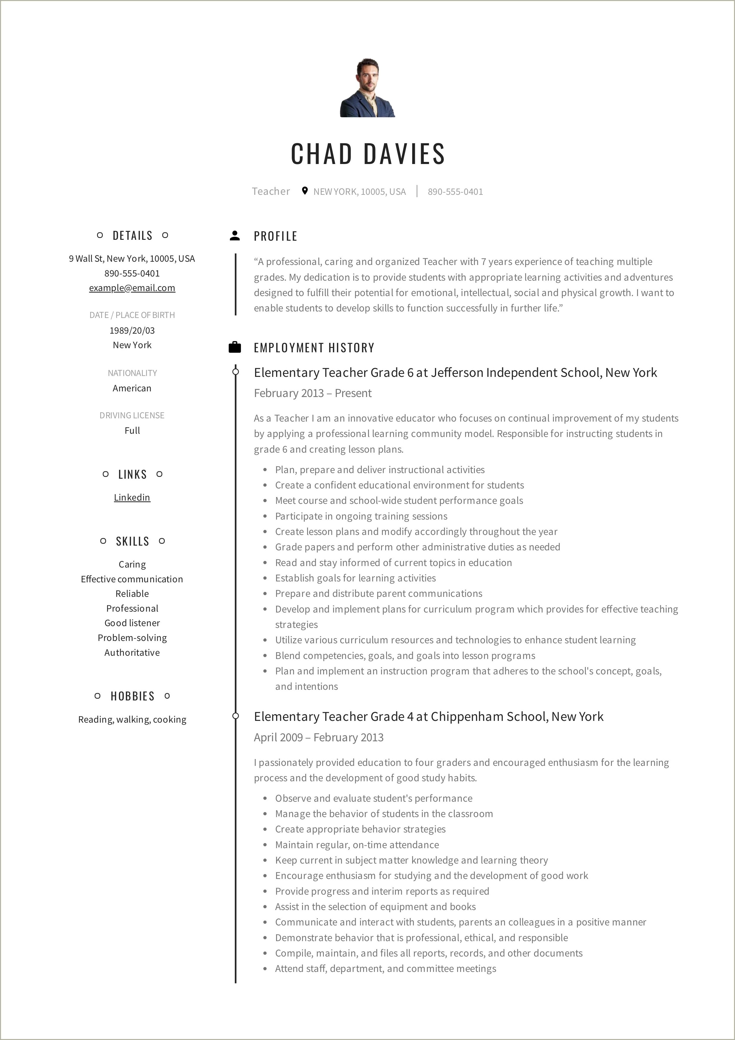 Entry Level Teacher Resume Objective Statements