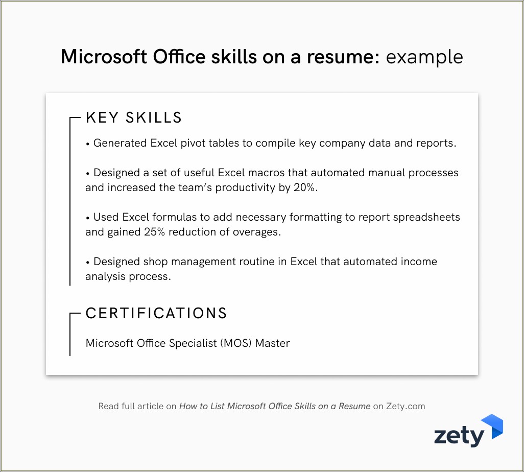 Essential Office Skills For Resume Examples