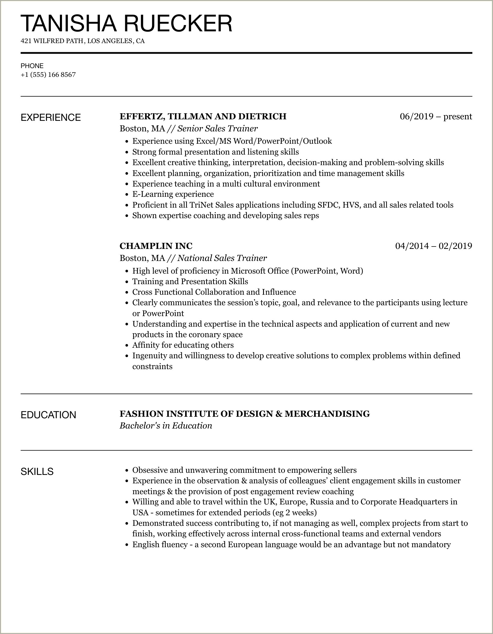 Example Introduction On Resume For Coach