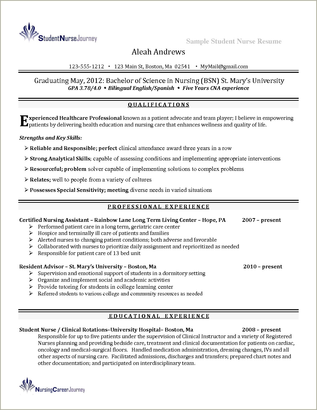Example Objective For Nursing Hospice Resume