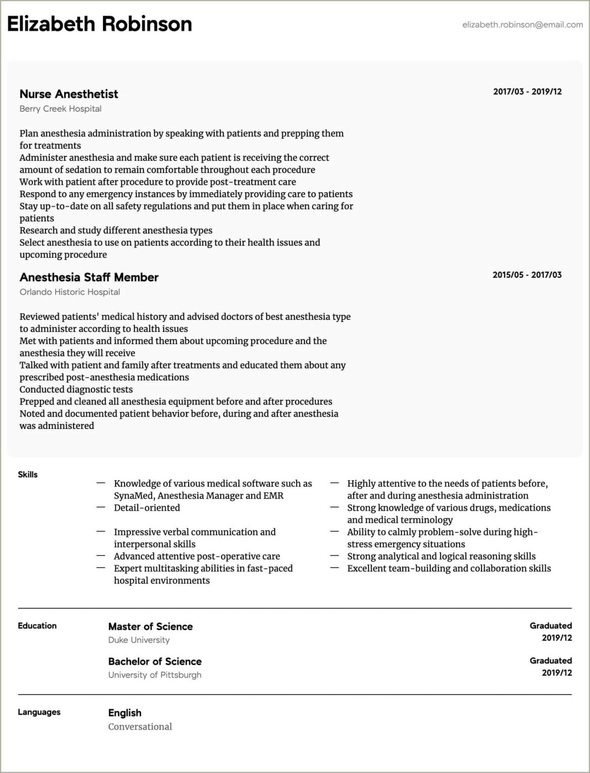 Example Objectives In Resume For Nurses