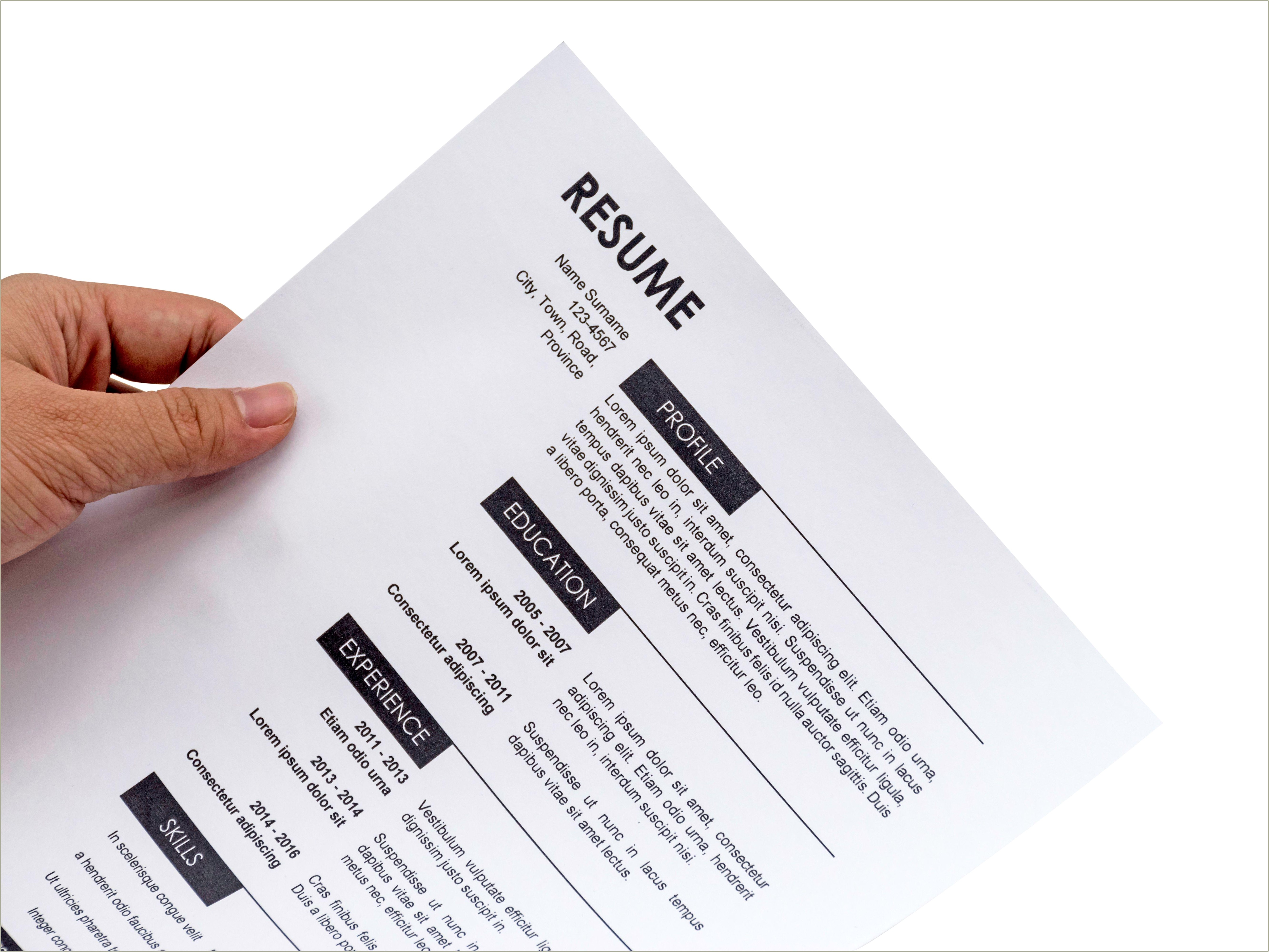 Example Of A Cover Page On A Resume