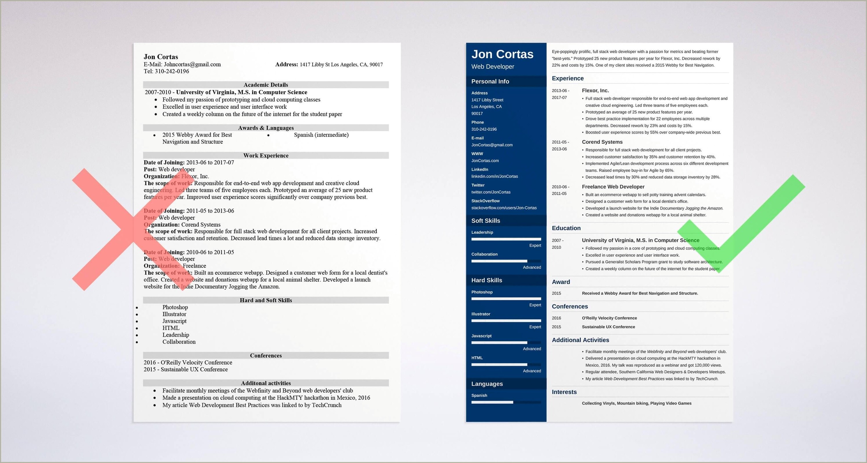 Example Of A Developer Resume