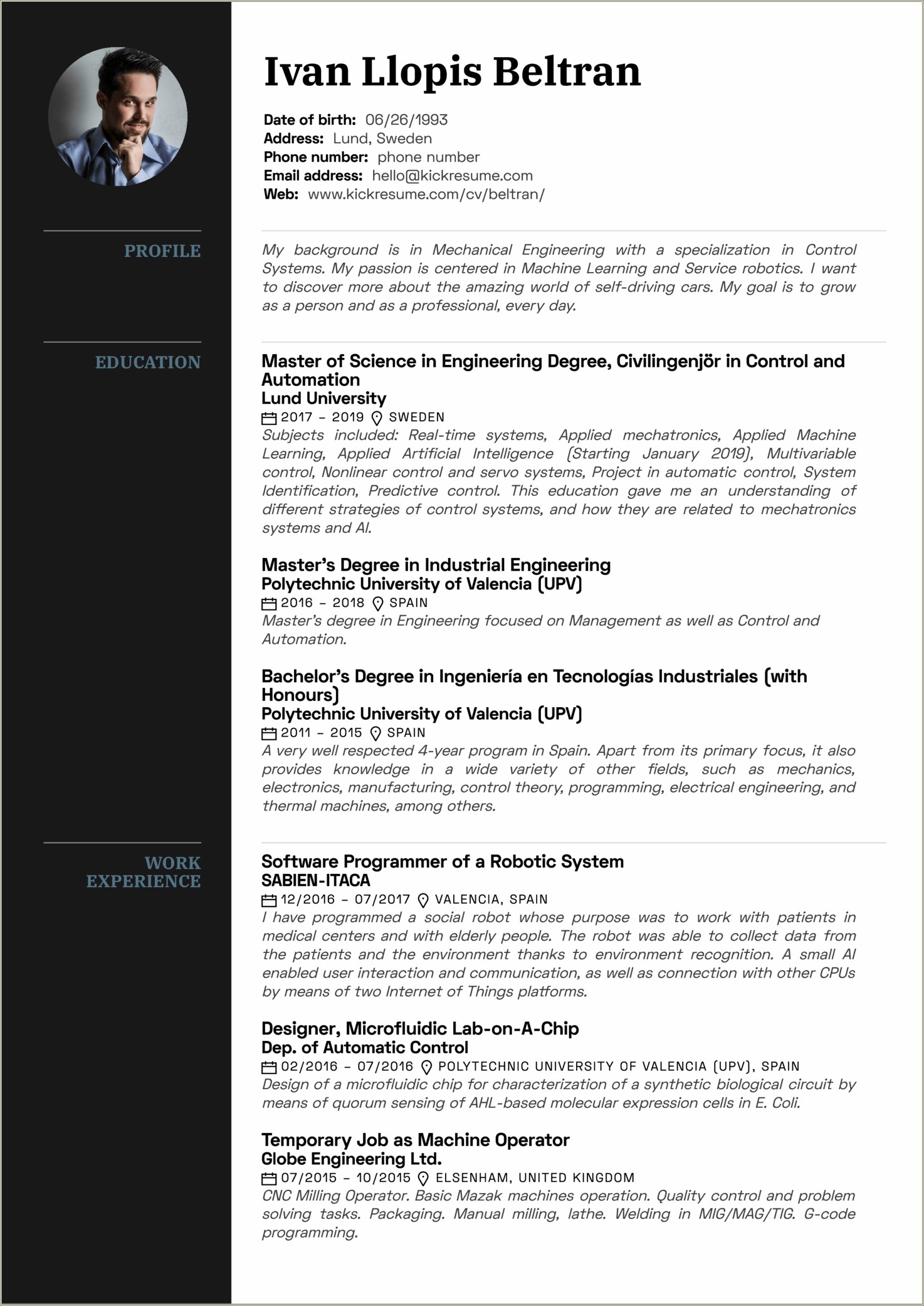 Example Of A Mechanical Engineer Resume