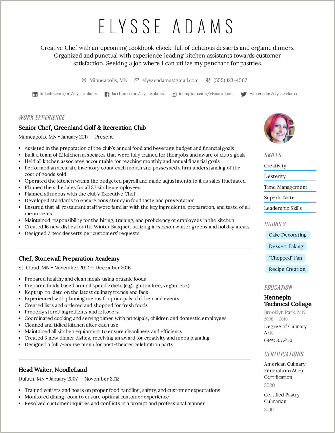 Example Of A Resume Without Job Experience