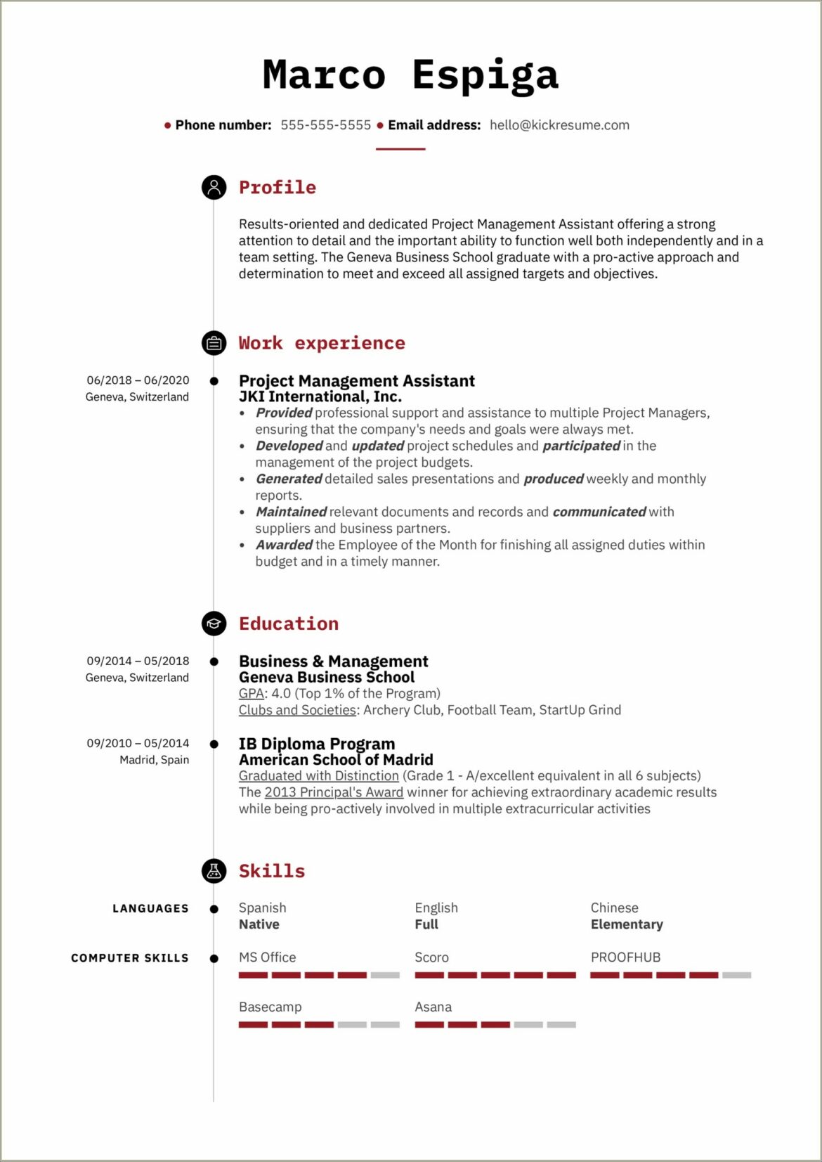 Example Of Action Verbs In A Resume