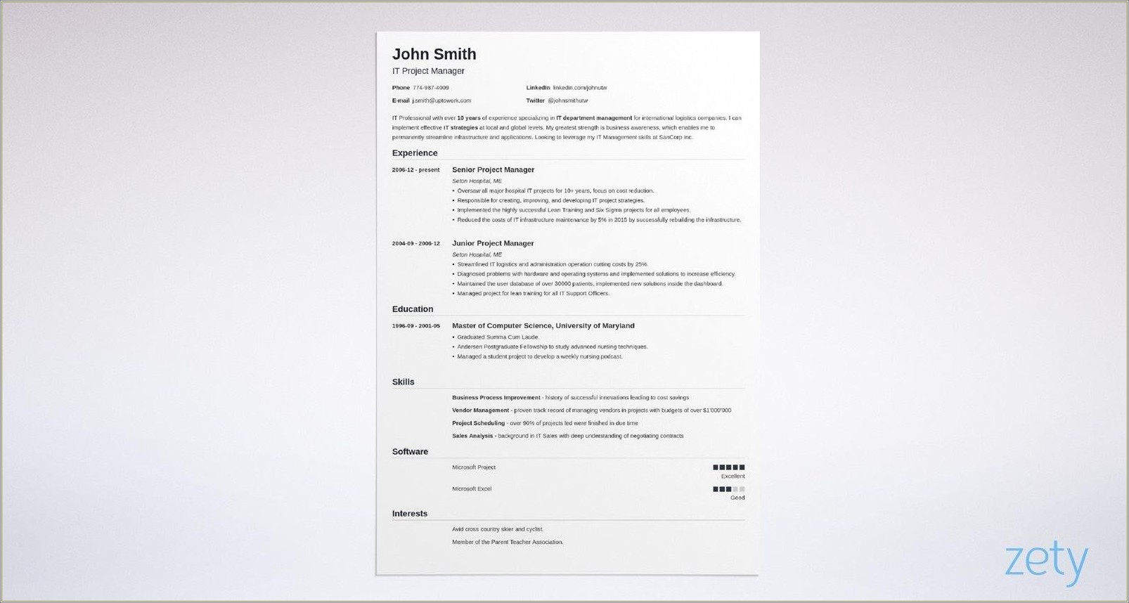 Example Of Blank Resume To Apply Job