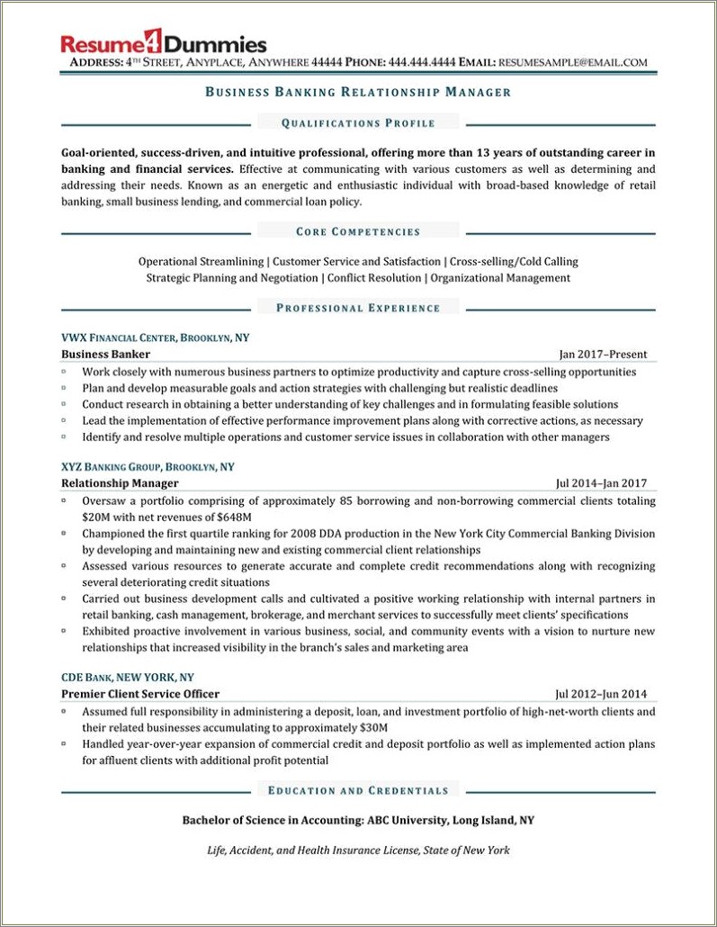 Example Of Customer Relationship Management Resume