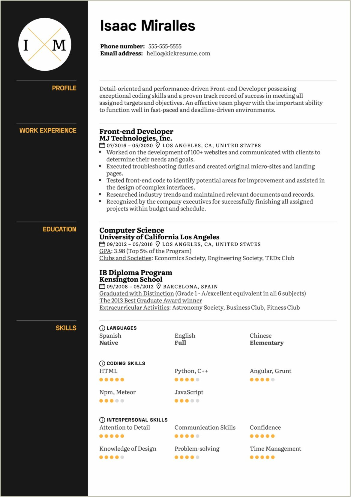 Example Of Hard Skills On Resume