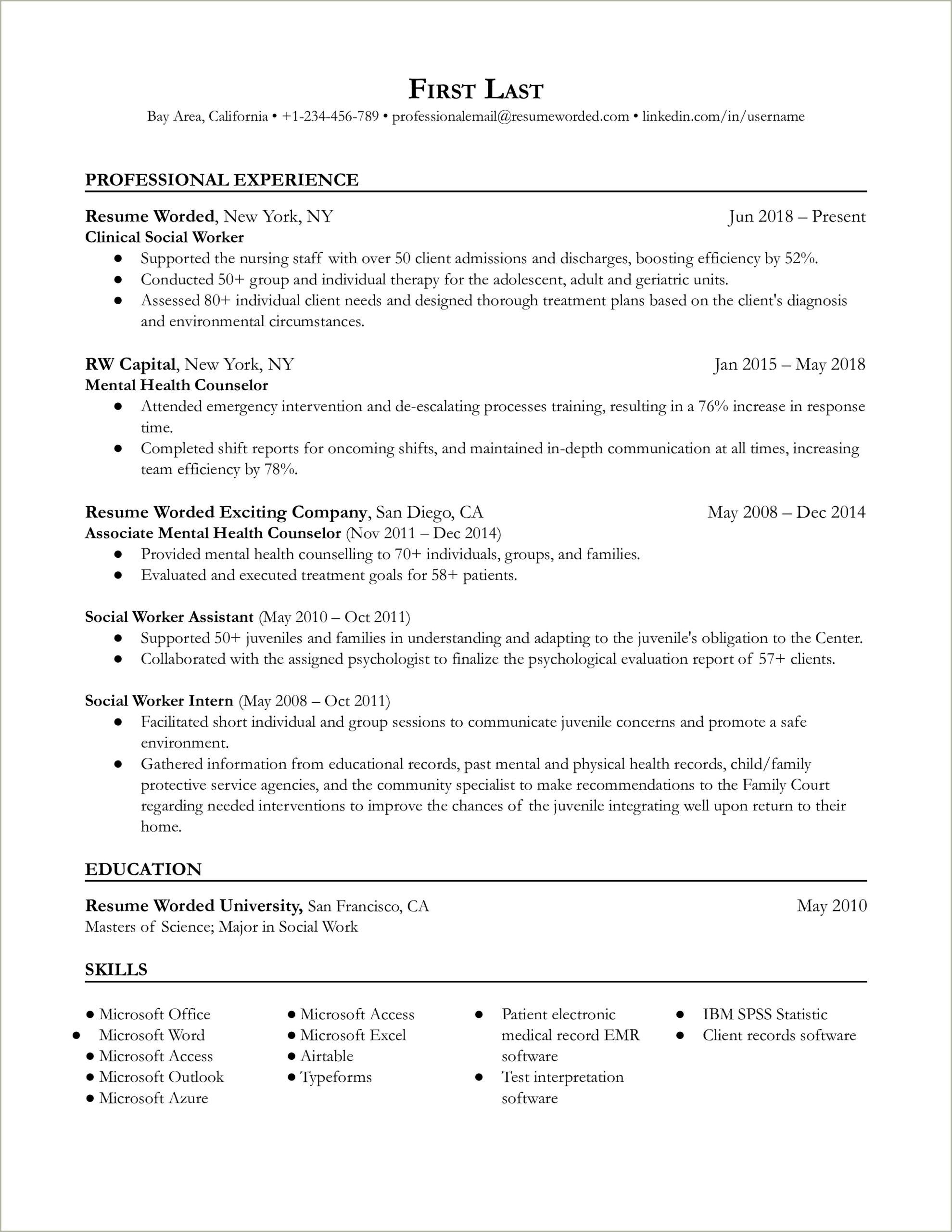Example Of Human Resource Management Resume