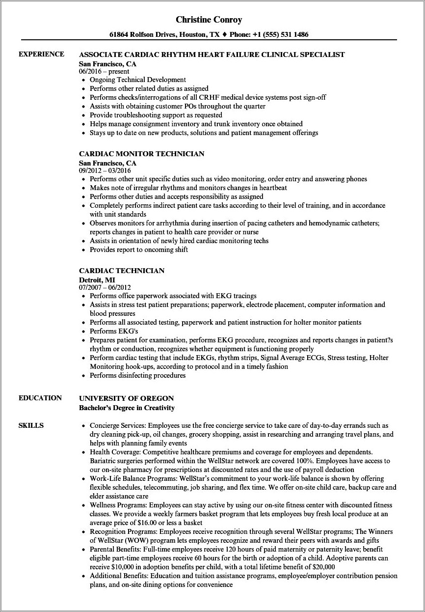 Example Of Interventional Cardiology Application Cv Resume