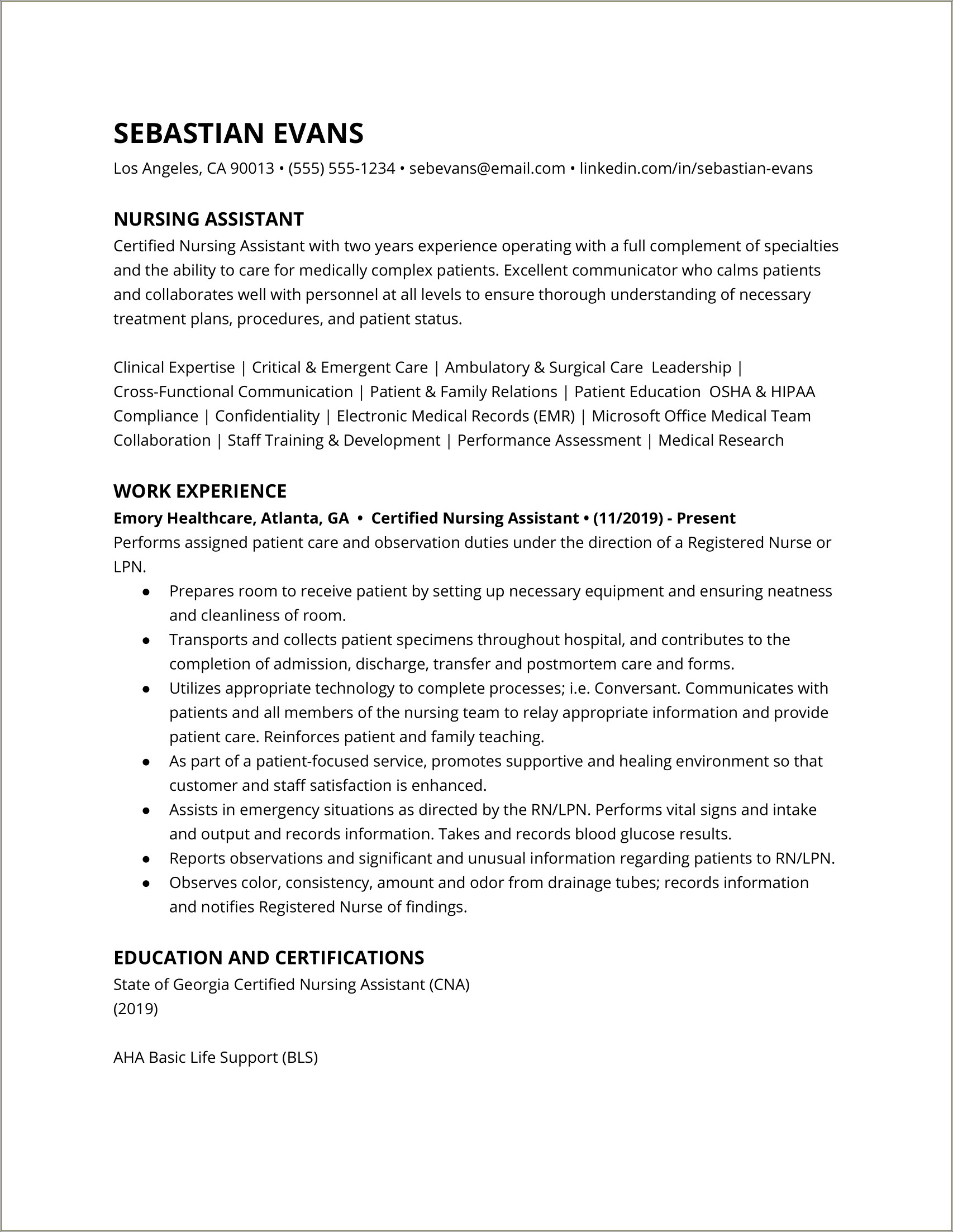 Example Of Keywords On A Resume