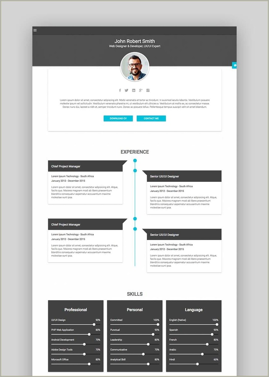 Example Of Personal Projects On Resumes