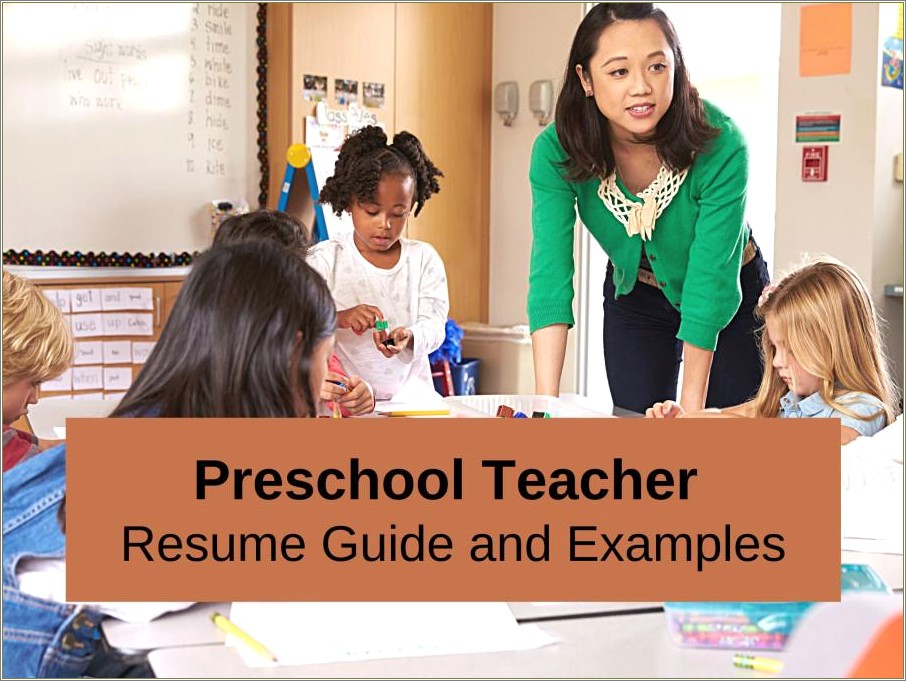 Example Of Preschool Teacher Description For Resume