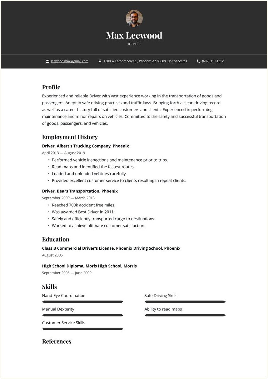 Example Of Resume For Applying Work