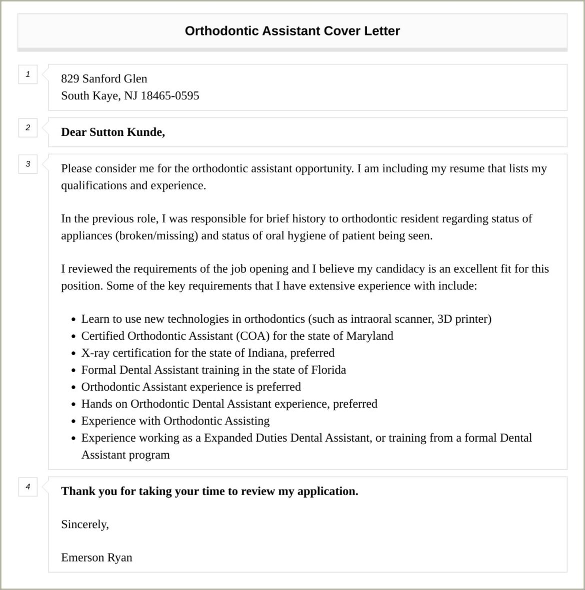 Example Of Resume For Orthodontics Resident