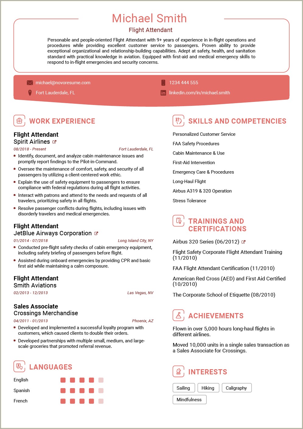 Example Of Resume Format For Job