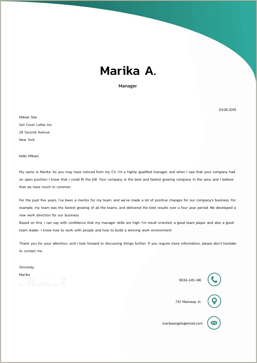 Example Of Resume Letter For Call Center