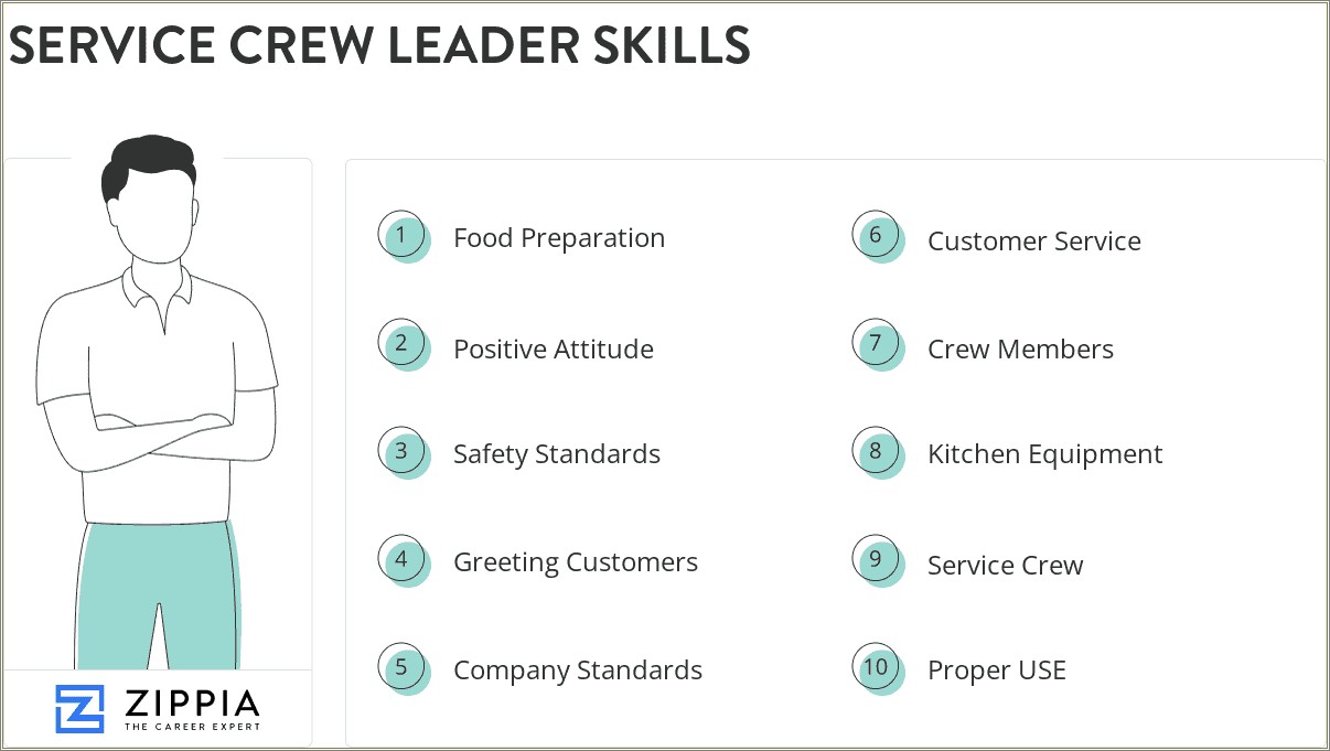 Example Of Resume Skills For Service Crew