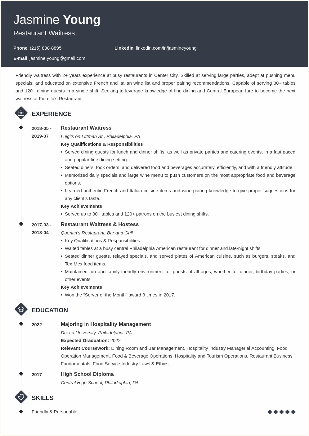 Example Of Resume To Apply Job 2018