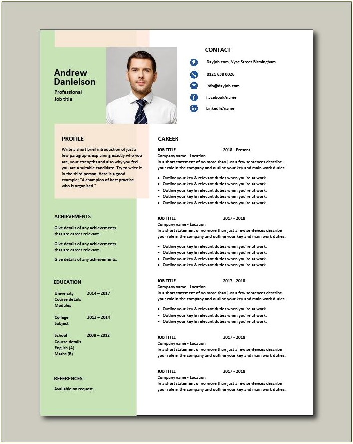 Example Of Resume To Apply Job Format