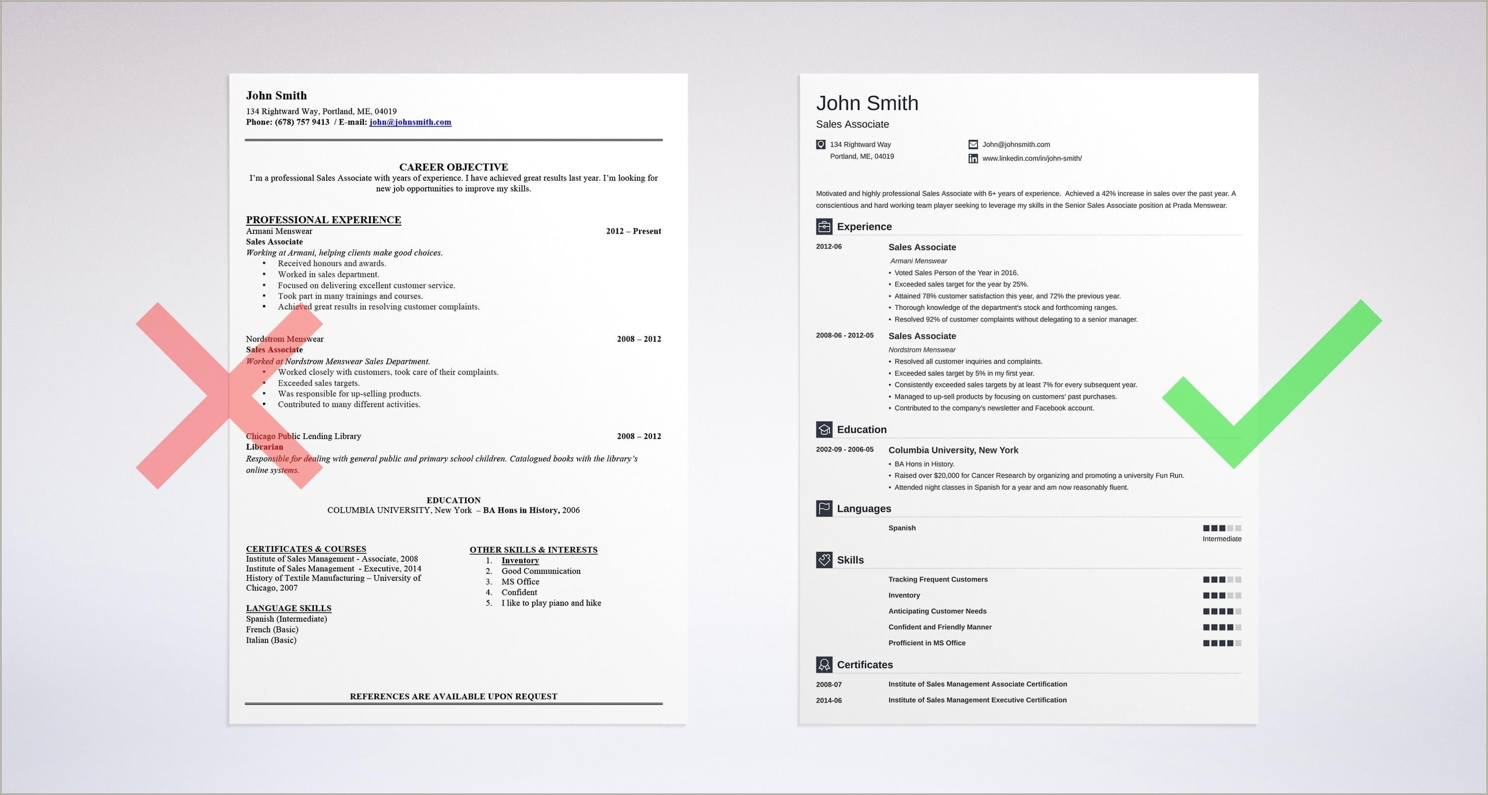 Example Of Resume With Summary Statement