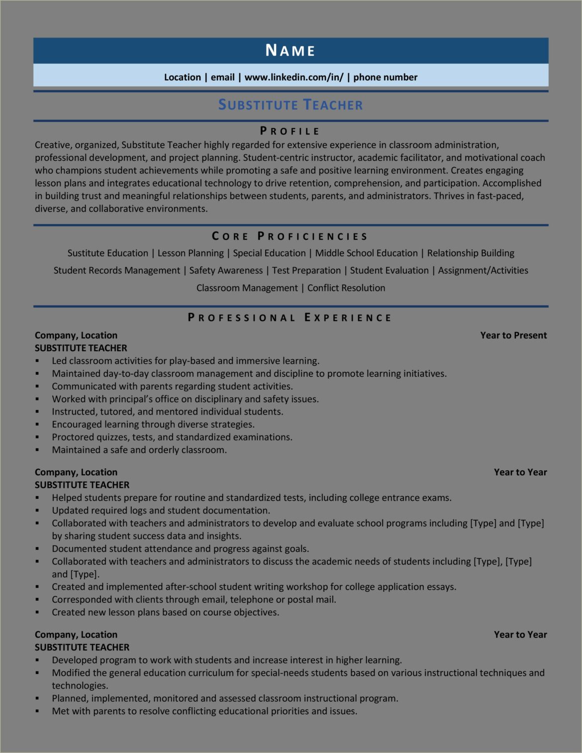 Example Of Resumes For Special Education Teacher