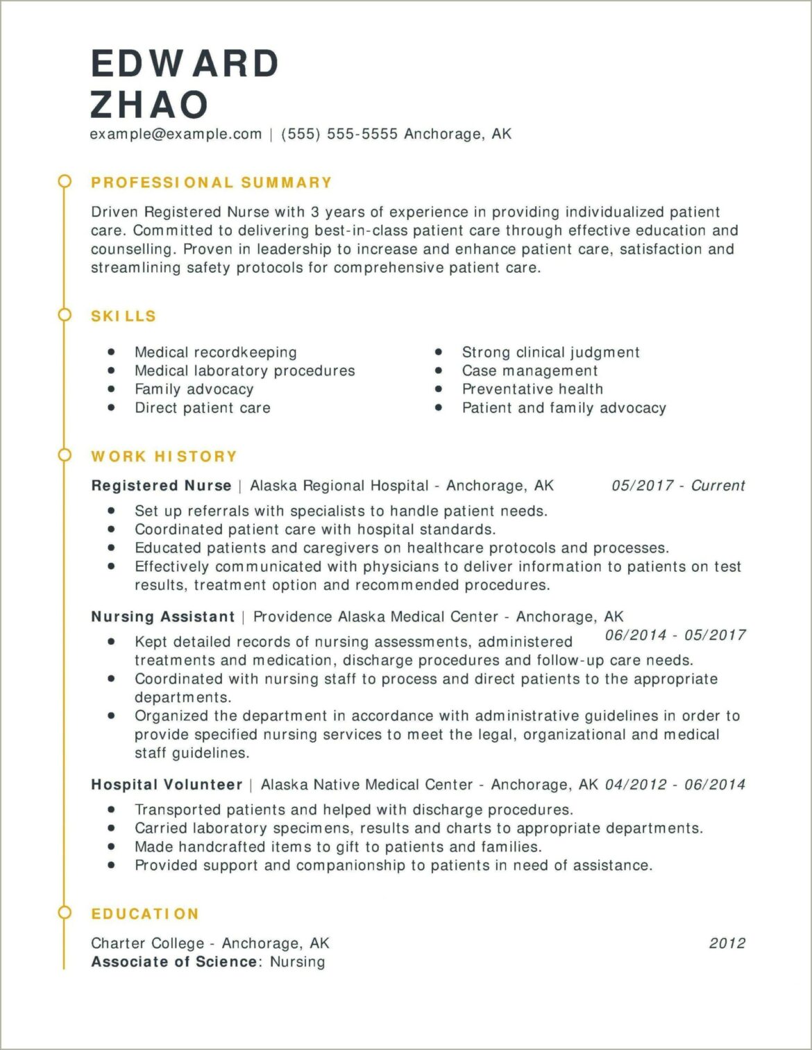 Example Of Skills For Nursing Resume