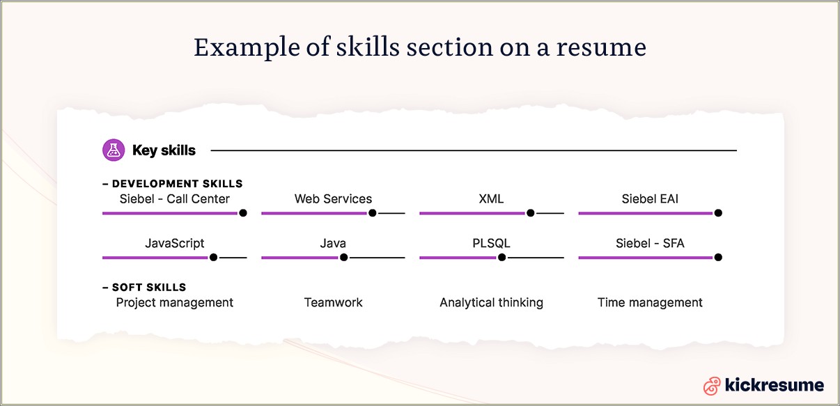 Example Of Skills Section On A Resume